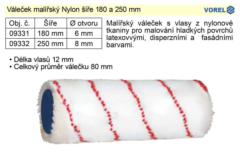 Vleek malsk Nylon e 250 mm