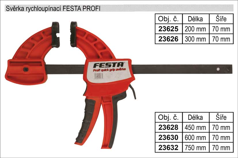 Svrka rychloupnac FESTA PROFI 760mm