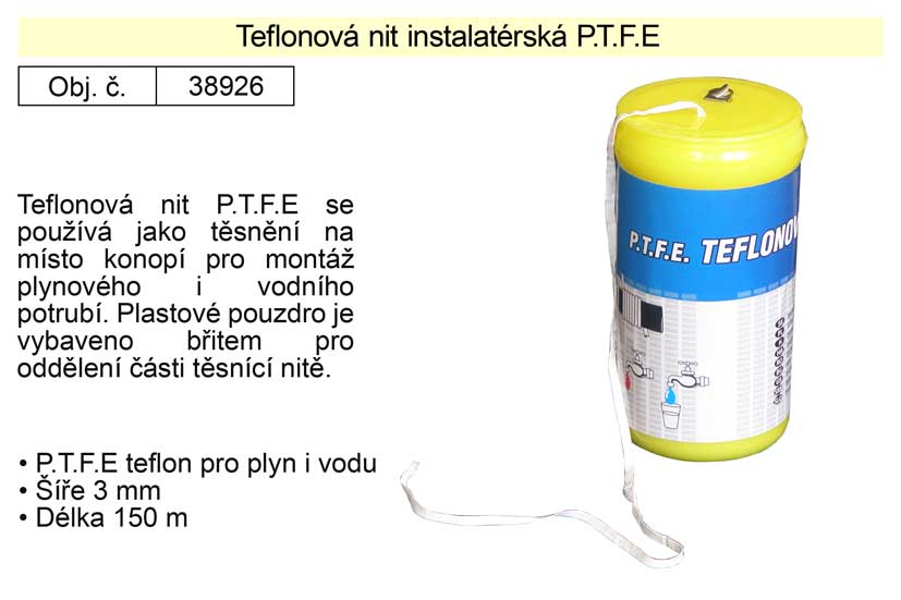 Teflonov nit instalatrsk P.T.F.E