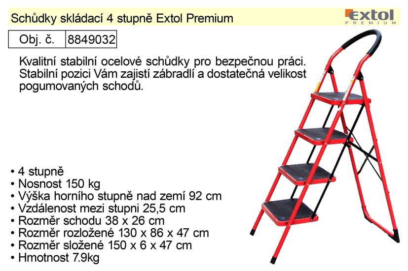 Schdky skldac 4 stupn Extol Premium 