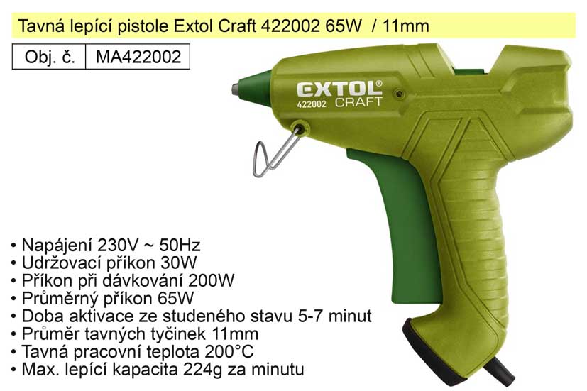 Tavn lepc pistole Extol Craft 422002 65W  / 11mm