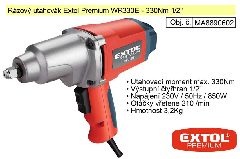 Rzov utahovk elektrick 330Nm Extol Premium 8890602 WR330E