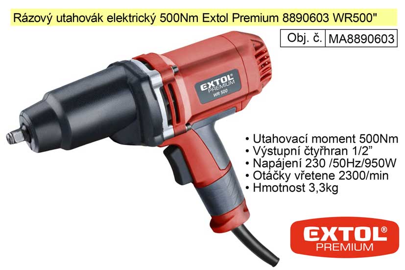 Rzov utahovk elektrick 500Nm Extol Premium 8890603 WR500
