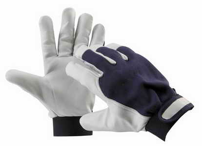 PELICAN BLUE - pracovn rukavice kozinka kombinovan velikost 9