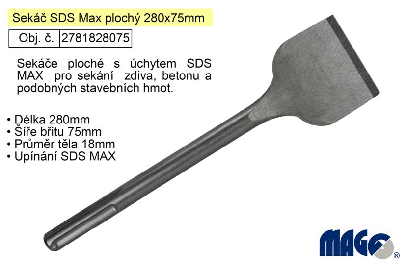 Sek  SDS MAX ploch 75x280mm