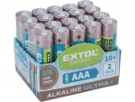 EXTOL ENERGY Tukov baterie AAA 1,5V (LR03) alkalick, balen 20ks