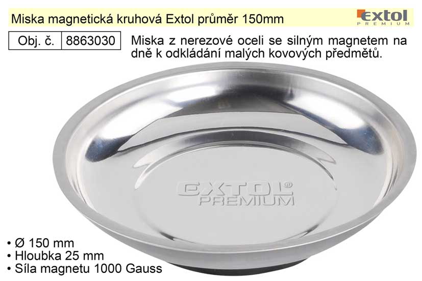 Miska magnetick kruhov Extol prmr 150mm 