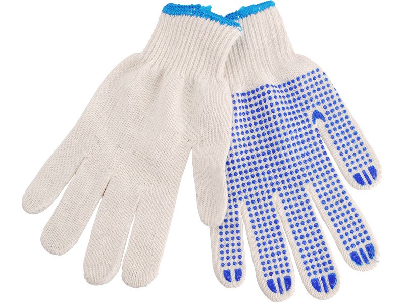 rukavice bavlnn s PVC terky na dlani, velikost 10", EXTOL CRAFT