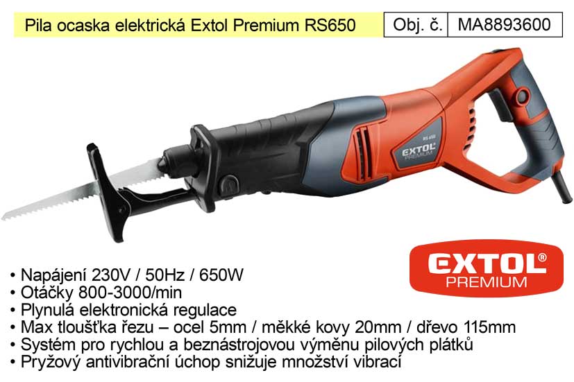 Meov pila ocaska elektrick Extol Premium RS650, 650W