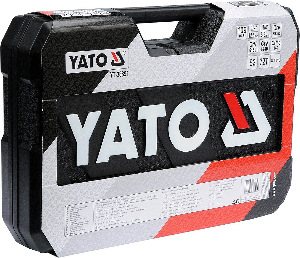 YATO Gola sada 1/2", 1/4" 109 ks YT-38891