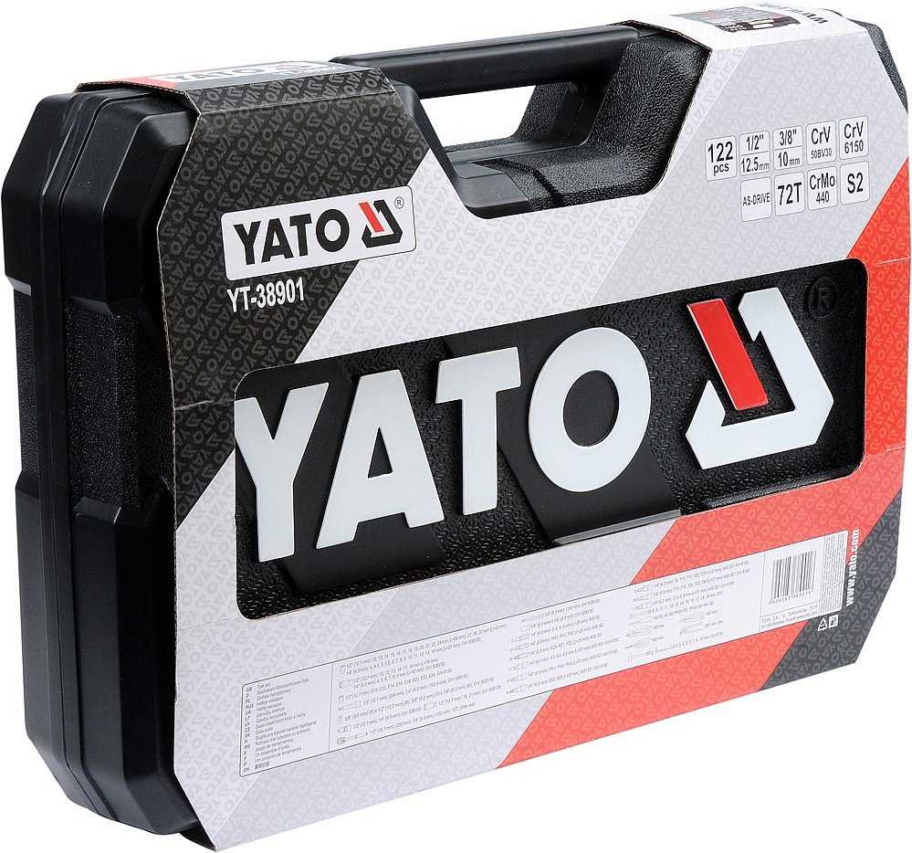YATO Gola sada 1/2", 1/4" + psluenstv 122 ks YT-38901