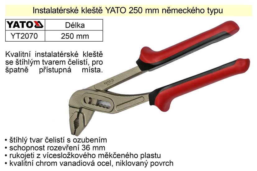 Klet  YATO siko 250mm Nmeckho typu