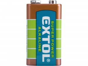 EXTOL ENERGY Baterie 9V (6LR61) alkalické, balení 1ks
