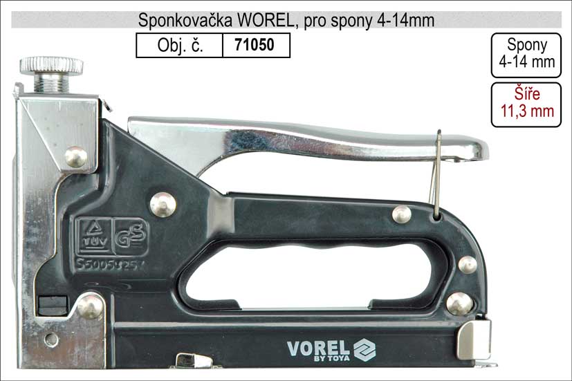 Sponkovačka Vorel pro spony 4-14 mm, spony šíře 11,3mm