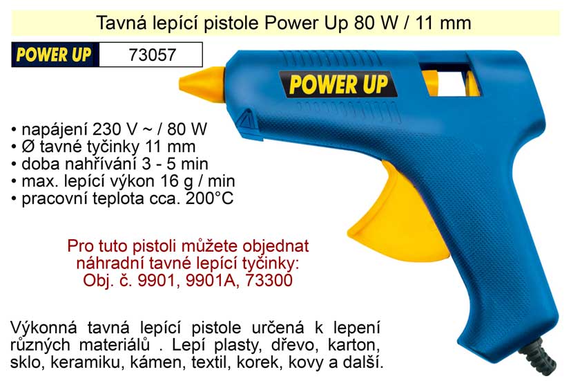 Tavná lepící pistole Power Up 80 W 11 mm