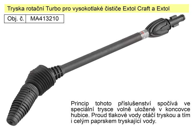 Tryska rotační Turbo pro vysokotlaké čističe Extol