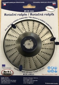ROTO - Rotan raple 125x22,2mm - 2,0mm - epel jemn, R-2.0/125-Z