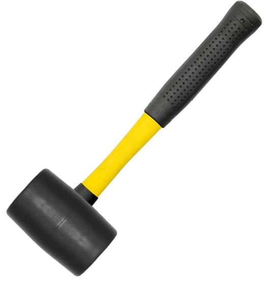 Palička gumová, černá, 1200 g, s laminátovou násadou, 76 mm, Vorel
