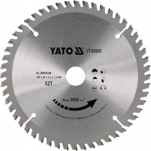 YATO Pilový kotouč na hliník 160x20mm 52 zubů YT-60905