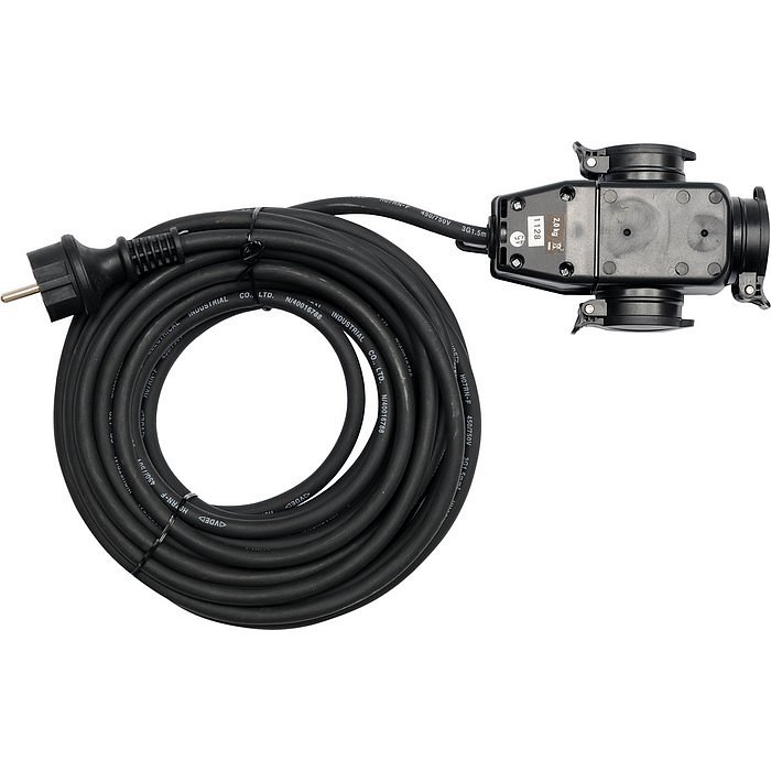 YATO Prodlužovací kabel 10m, 230V 3x1,5mm, gumová izolace, 3 zásuvky YT-8116