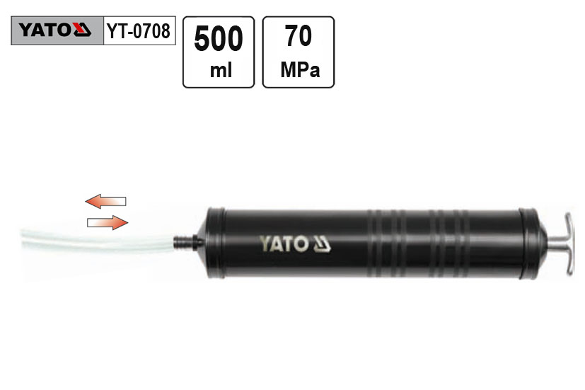 Pumpa olejová injekční YATO, 500ml, s jednou hadičkou