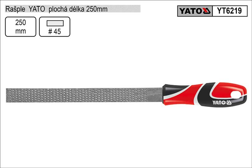 Rašple  YATO plochá délka 250mm