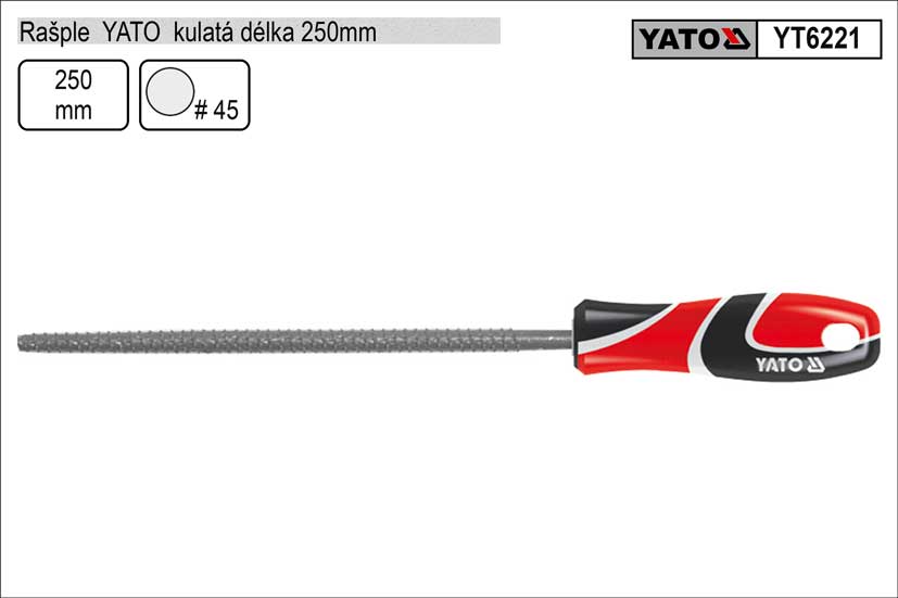 Rašple  YATO kulatá délka 250mm