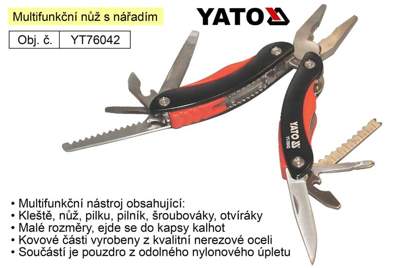 Multifunkční nůž s nářadím Yato