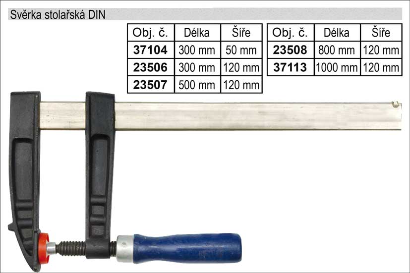 Svěrka stolařská  DIN  800x120mm 2.37 Kg NÁŘADÍ Sklad2 23508