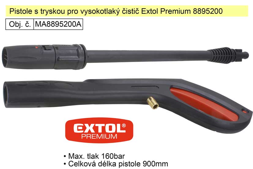 Pistole s tryskou pro vysokotlaký čistič Extol Premium 8895200
