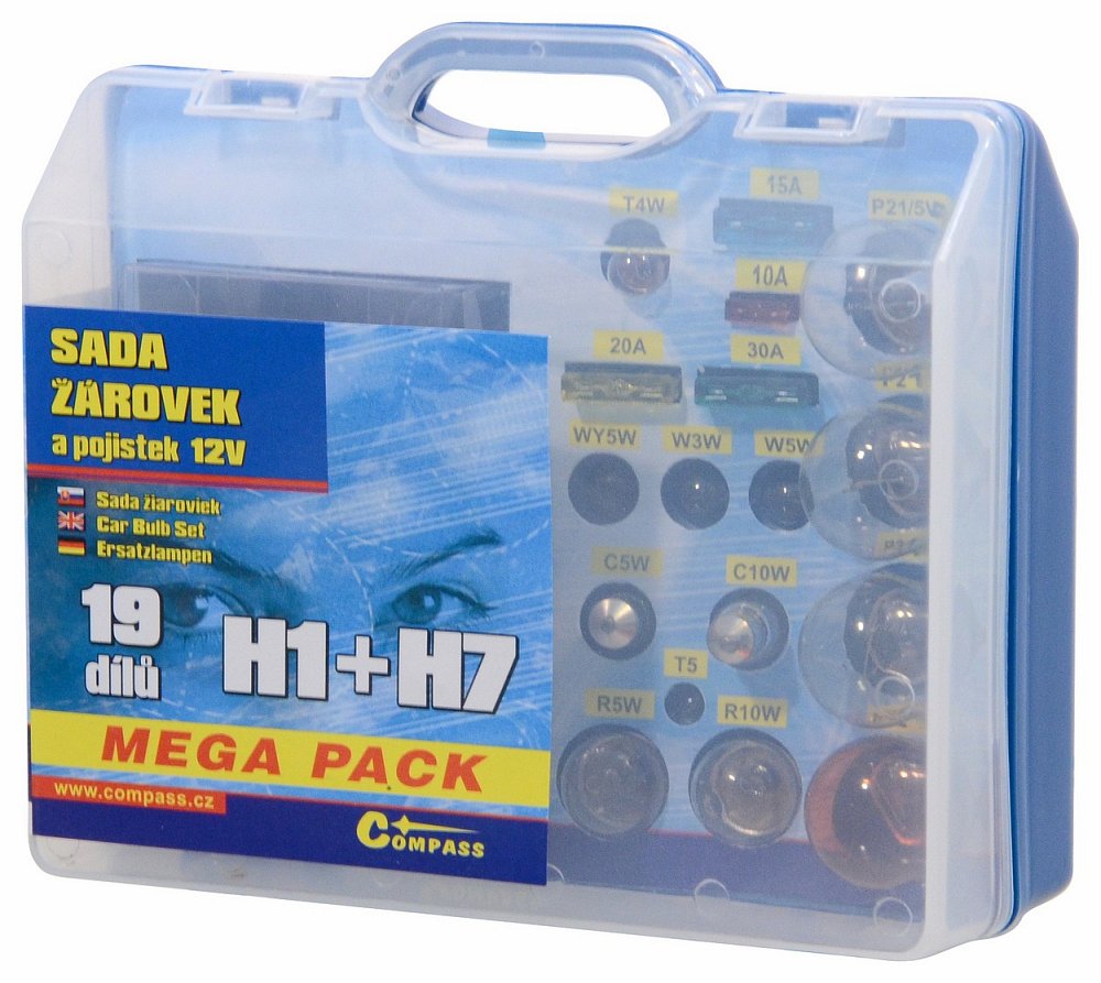 rovky 12V servisn box MEGA H1+H7+pojistky