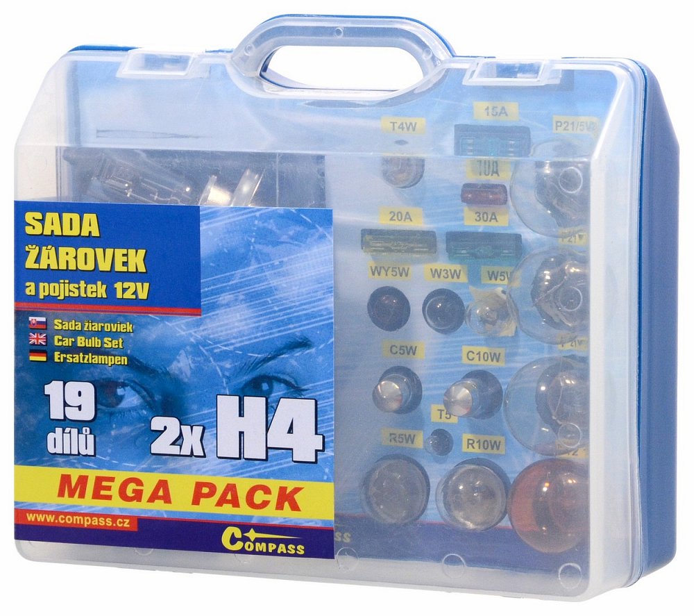 rovky 12V servisn box MEGA H4+H4+pojistky