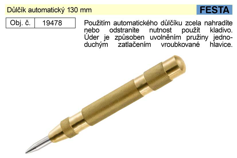 Důlčík automatický 130 mm