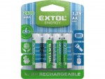 EXTOL ENERGY Nabíjecí tužkové baterie AA 1,2V (HR6) NiMh, balení 4ks