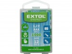 EXTOL ENERGY Nabíjecí tužkové baterie AAA 1,2V (HR03) NiMh, balení 20ks