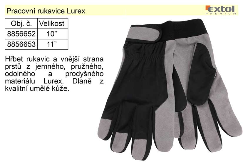 Pracovn rukavice Lurex velikost 10"