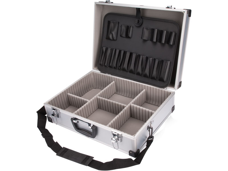 kufr na nářadí hliníkový, 460x330x150mm, stříbrná barva, EXTOL CRAFT