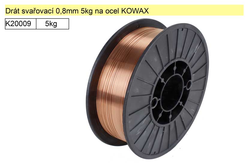 Drát svařovací 0,8mm 5kg na ocel KOWAX KWX30805