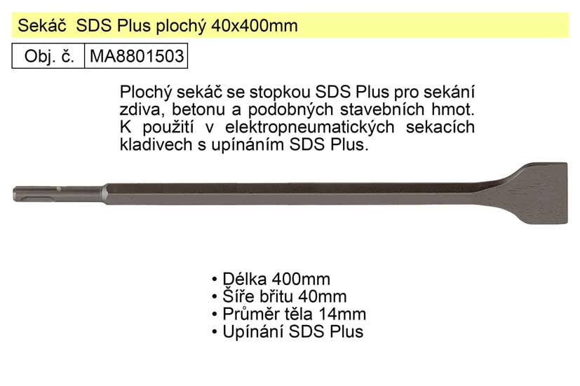 Sekáč SDS Plus plochý 40x400mm