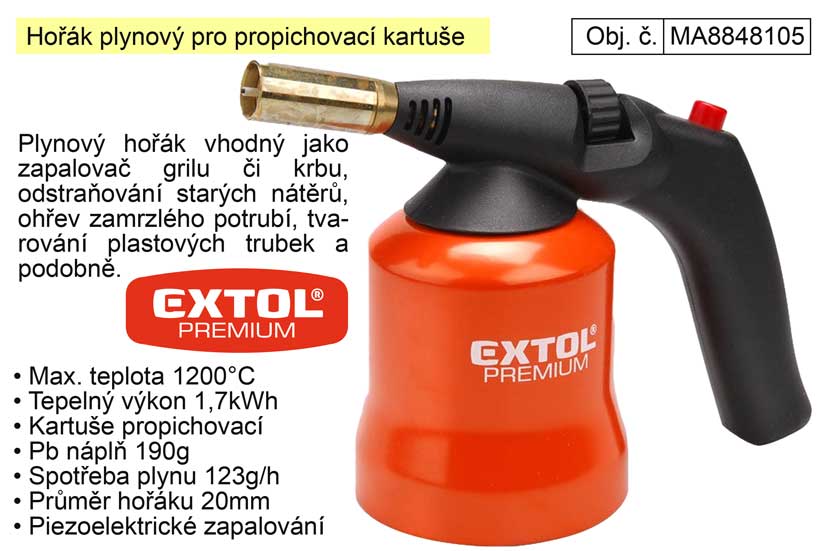 Hok plynov Extol Premium pro propichovac kartue