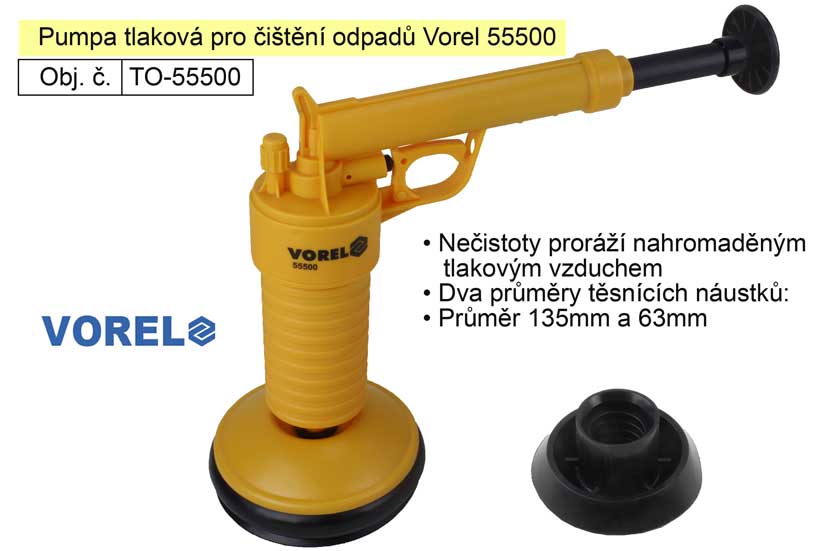 Pumpa tlaková pro čištění odpadů Vorel 55500