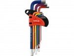 YATO Klíče imbus zahnuté barevné 1,5 - 10 mm YT-05631