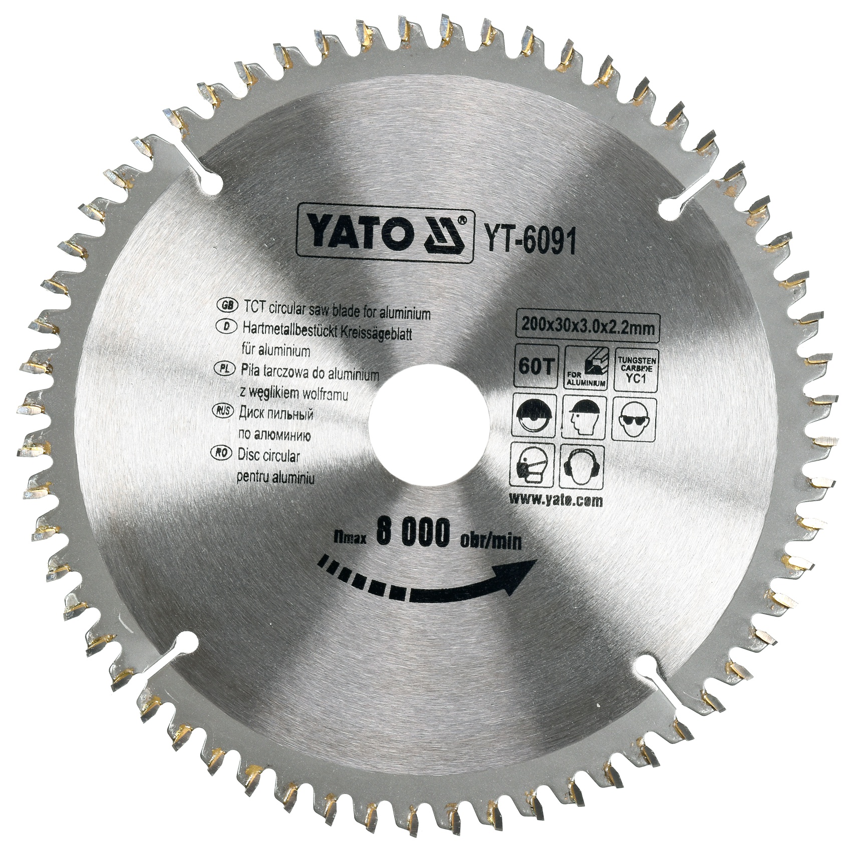 YATO Pilov kotou na hlink 200x30mm 60 zub YT-6091