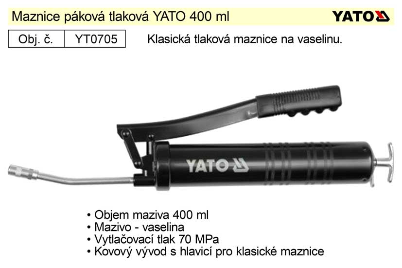 Maznice pkov tlakov YATO 400ml