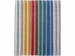 EXTOL CRAFT tyčinky tavné, mix barev se třpytem (glitter), pr.7,2x100mm, 12ks  9910