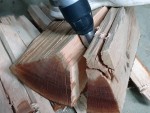 Štípací trn - kužel na dřevo 38x115mm s uchycením HEX